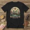 Vintage Kennywood Amusement Park t-shirt design featuring roller coasters and Ferris wheel