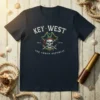 KEY WEST EST. 1828 text design featuring creative typography on quality t-shirt
