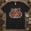 Kickin' it with my Kinfolk Est. 2024 t-shirt design with retro typography and oak leaf wreath graphic