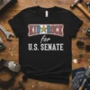 Kid Rock for U.S. Senate campaign t-shirt design with retro styling and a star graphic