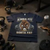 KINDA FIT SORDA FAT creative graphic design printed on comfortable cotton t-shirt
