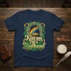 Kiss me I'm a Redhead St. Patrick's Day t-shirt design with pot of gold and rainbow under an archway