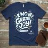 Navy t-shirt with "Know Greater Joy!" in white and green text, #ForWestlake hashtag, and Grace Baptist Church logo