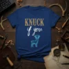 Knuck if you deer graphic t-shirt with geometric stag design and rustic font