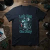 Lab Rat On Duty T-Shirt featuring a robotic mouse holding a test tube, with circuit board graphics