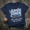 Lacrosse Coach noun. [luh-kraws text design featuring stylish typography on quality t-shirt