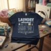 LAUNDRY attendant noun. 1. text design featuring bold typography on quality t-shirt