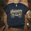 Legendary since 1988 t-shirt design with two roaring lion heads and vintage typography