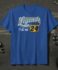 Legends Wear 24 Jeff Gordon Nascar T-Shirt with racing graphic and driver's signature