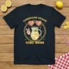 Lemonade Stand Girl Boss t-shirt design featuring a pitcher of lemonade, peace sign, and heart-shaped sunglasses