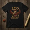 LEO Sekhmet Healing Goddess Warrior lioness Egyptian mythology t-shirt design with golden lioness and wings