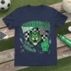 Let's go SIBINDI t-shirt with a roaring green lion mascot, checkered flag, and #1 foam finger graphic