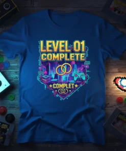 Level 01 Complete Couple Gift bold graphic design printed on comfortable cotton t-shirt