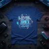 LEVEL 20 Complete gamer birthday t-shirt with neon-style text and digital circuit graphics