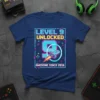 Level 9 Unlocked Awesome Since 2016 eye-catching graphic design printed on comfortable cotton t-shirt