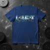 LIFT graphic t-shirt featuring a stylized barbell and bold lettering, designed for gym workouts and fitness motivation