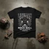 Lineman football player graphic with text "LINEMAN BECAUSE BRICK WALL ISN'T AN OFFICIAL POSITION" on a black t-shirt