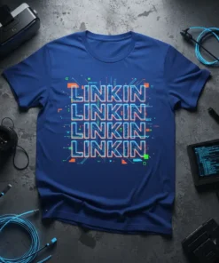 LINKIN LINKIN LINKIN LINKIN eye-catching graphic design printed on comfortable cotton t-shirt