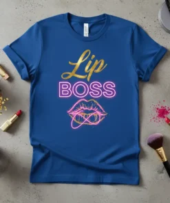 Lip BOSS detailed graphic design printed on comfortable cotton t-shirt