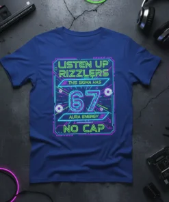 LISTEN UP RIZZLERS THIS text design featuring eye-catching typography on quality t-shirt