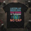 Listen Up Rizzlers This Sigma Is Turning 11 No Cap graphic tee design with colorful, bold typography and the number