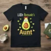 Little Avocado's Aunt T-Shirt with cute avocado graphic and green hearts, perfect for new aunts
