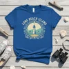 Long Beach Island T-Shirt with a vintage lighthouse design, sailboats, and compass rose graphic
