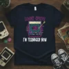 Retro arcade game design t-shirt with "Look Here 13 I'm Teenager Now" text, celebrating a 13th birthday