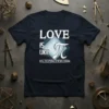 LOVE IS LIKE REAL text design featuring stylish typography on quality t-shirt