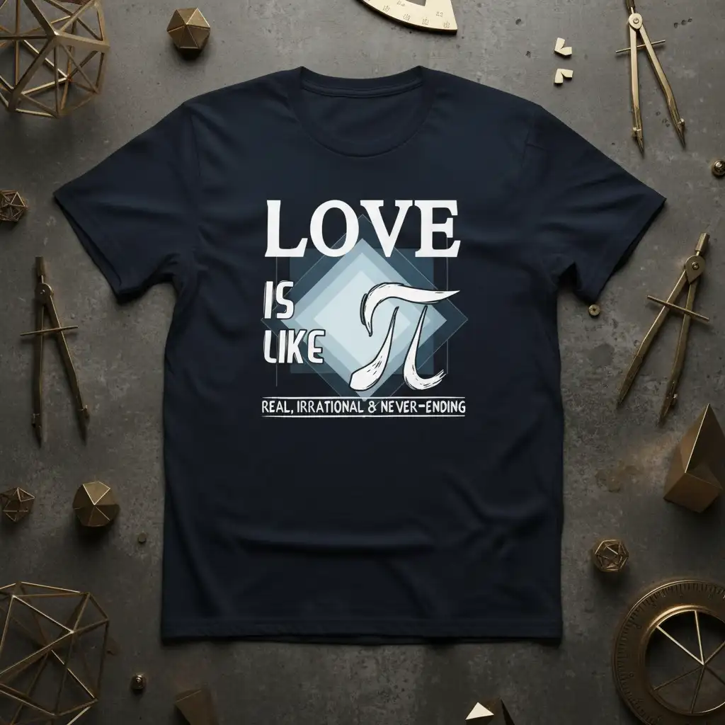 LOVE IS LIKE REAL quote printed with eye-catching design on quality cotton blend t-shirt design