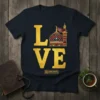 Love Mosque eye-catching graphic design printed on comfortable cotton t-shirt