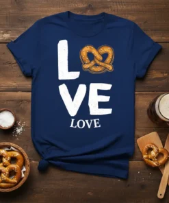 Love Pretzel T-Shirt stylish graphic design printed on comfortable cotton t-shirt