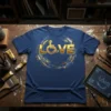 Love Wheelchair Symbol unique graphic design printed on comfortable cotton t-shirt