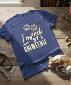 Loved BY A CHIWENIE detailed graphic design printed on comfortable cotton t-shirt