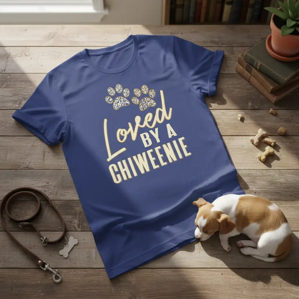 Loved BY A CHIWENIE stylish graphic printed on durable material creating a standout t-shirt