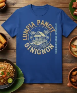 Lumpia Pancit Sinignon Life text design featuring eye-catching typography on quality t-shirt