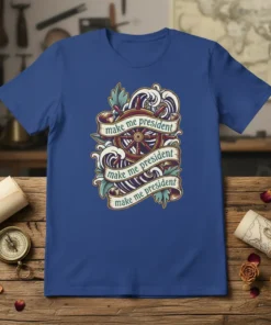 make me president make text design featuring bold typography on quality t-shirt