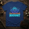 Man This Is Some Booshit t-shirt with a blue ghost skull and flames, surrounded by small white ghosts