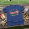 Blue t-shirt with text "Marching Band Brother I'm Just Here For Concession Stand" in bold font