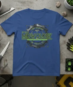 Master of Mowology Master text design featuring detailed typography on quality t-shirt