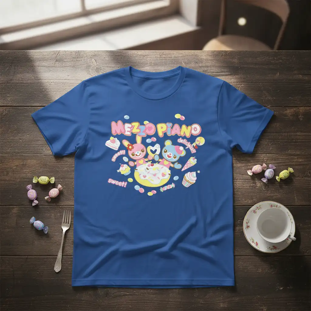 MEZZO PIANO sweet! delicious! sweet! creative illustration printed on soft premium material creating a standout t-shirt