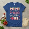 Mimi of the Berry Sweet ONE t-shirt with strawberry graphics and cute typography, perfect for grandmas