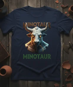 Minotaur T-Shirt with bold text and a detailed illustration of the mythical Minotaur creature