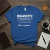 MISANTROPPE: A person who text design featuring bold typography on quality t-shirt