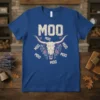 MOO MOO MOO MOO text design featuring bold typography on quality t-shirt