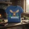 Moose Heartbeat stylish graphic design printed on comfortable cotton t-shirt
