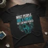Most People Use a Toilet But I Am Most People funny quote t-shirt with broken toilet graphic and circuit board