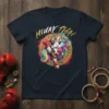 Muay Thai Unicorn T-Shirt design featuring a rainbow-maned unicorn in fighting stance with boxing gloves and the text "MUAY THAI"