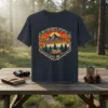 My Favorite People Call Me Grandaddy vintage camping t-shirt design featuring mountains and trees