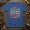 My Favorite People Call Me Papaw t-shirt with vintage distressed typography and baby footprint graphics